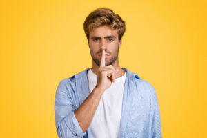 young male shush privacy app non-disclosure agreement user